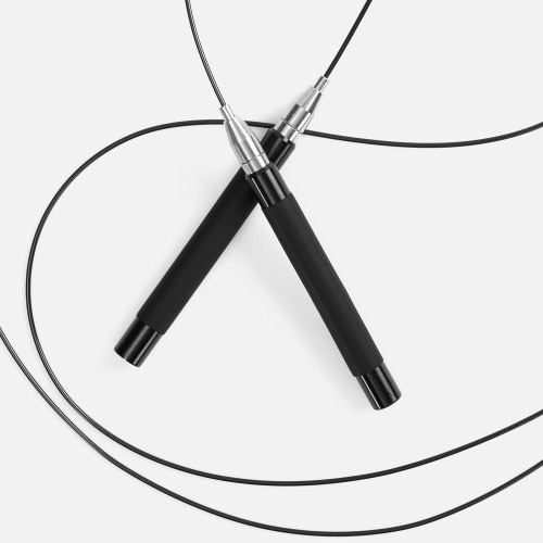 Скоростная скакалка Profi Comfi, черная фото 3 Скоростная скакалка Profi Comfi, черная фото 3