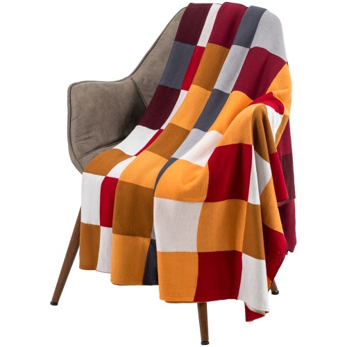 Плед Farbe, бордовый фото 3