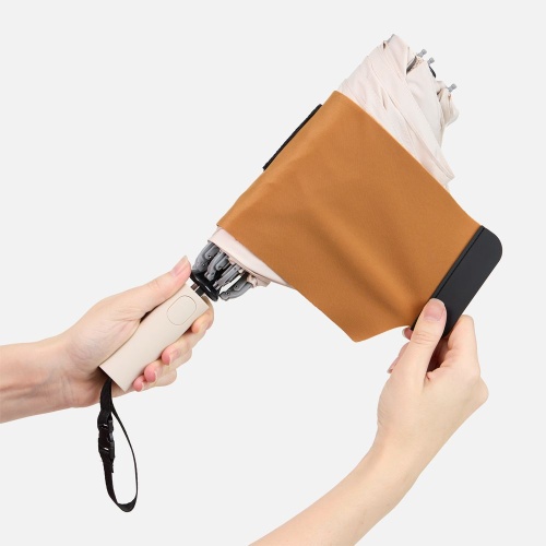 Зонт обратного сложения Easyroll, бежевый фото 7 Зонт обратного сложения Easyroll, бежевый фото 7