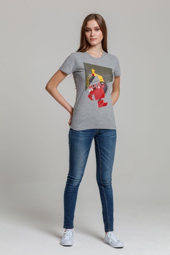 Футболка женская «На шаг впереди», серый меланж фото 4 Футболка женская «На шаг впереди», серый меланж фото 4