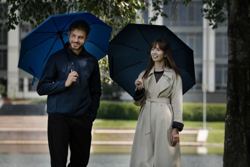 Зонт складной Monsoon, темно-синий фото 7 Зонт складной Monsoon, темно-синий фото 7