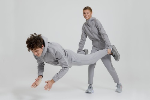 Куртка с капюшоном унисекс Begi, серая фото 7 Куртка с капюшоном унисекс Begi, серая фото 7