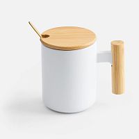 Кружка с ложкой Eco Fusion, белая