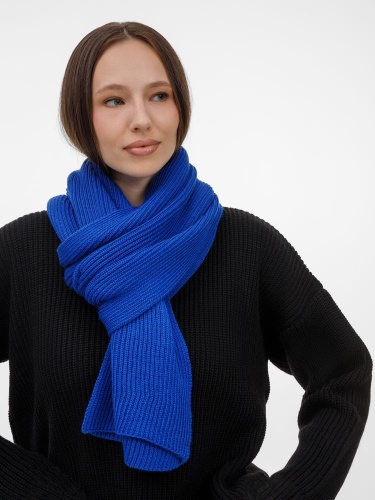 Шарф Nobilis Mono, ярко-синий фото 3