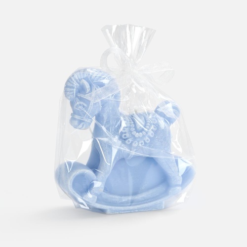 Свеча фигурная «Лошадка-качалка», голубая фото 2 Свеча фигурная «Лошадка-качалка», голубая фото 2