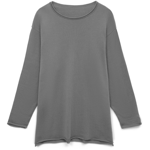 Лонгслив унисекс Siluetti Fuori, серый фото 2 Лонгслив унисекс Siluetti Fuori, серый фото 2