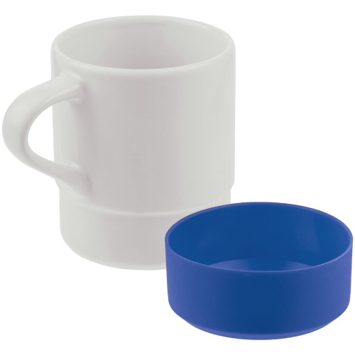 Кружка с силиконовой подставкой Protege , синяя фото 4 Кружка с силиконовой подставкой Protege , синяя фото 4