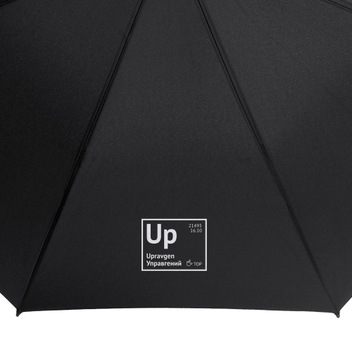 Зонт-трость «Разделение труда. Управгений», черный фото 3