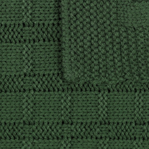 Плед Snippet, темно-зеленый фото 5