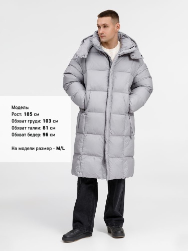 Пуховик унисекс Kapsula, серый фото 5 Пуховик унисекс Kapsula, серый фото 5