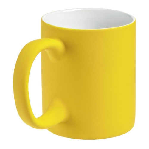 Кружка Sippy c покрытием софт-тач, желтая фото 3
