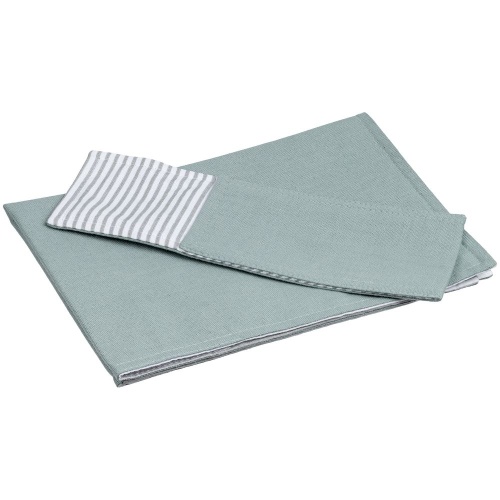 Набор Feast Mist: сервировочная салфетка и куверт, зеленый Набор Feast Mist: сервировочная салфетка и куверт, зеленый