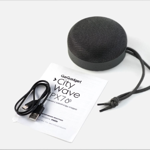 Водонепроницаемая колонка CityWave, черная (графит) фото 2