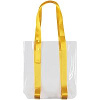 Шоппер Clear Fest, прозрачный с желтыми ручками