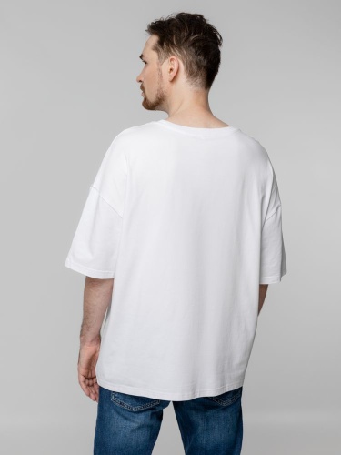 Футболка унисекс оверсайз Crosstown, белая фото 11
