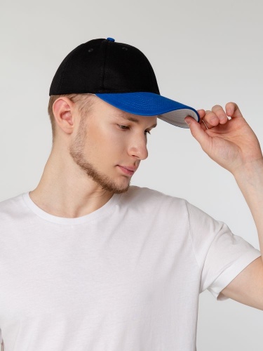 Бейсболка Ben Loyal, черная с синим фото 9 Бейсболка Ben Loyal, черная с синим фото 9