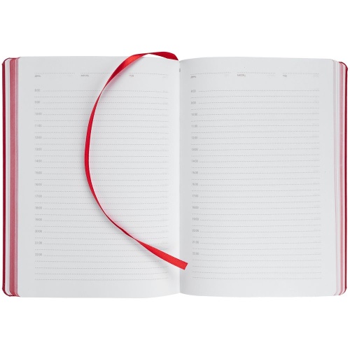 Ежедневник Factor, недатированный, красный фото 4