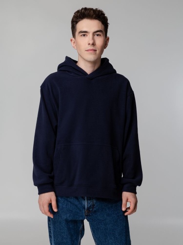 Худи флисовое унисекс Manakin, темно-синее фото 6
