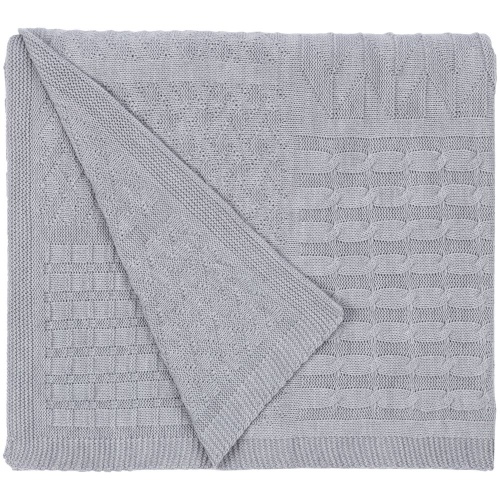 Плед Snippet, светло-серый меланж фото 3