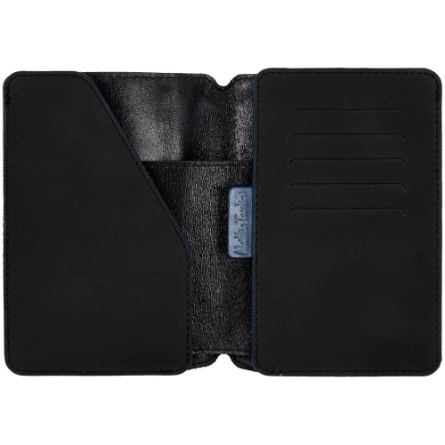 Автобумажник Arrival, черный с синим фото 4