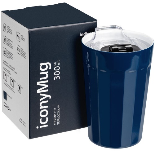 Термостакан iconyMug, темно-синий фото 6