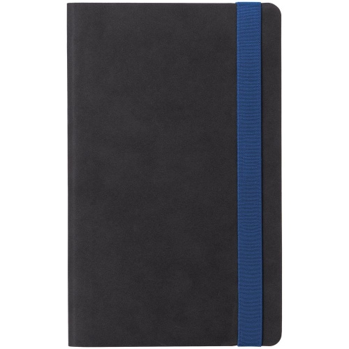 Ежедневник Velours, недатированный, черный с синим фото 3 Ежедневник Velours, недатированный, черный с синим фото 3