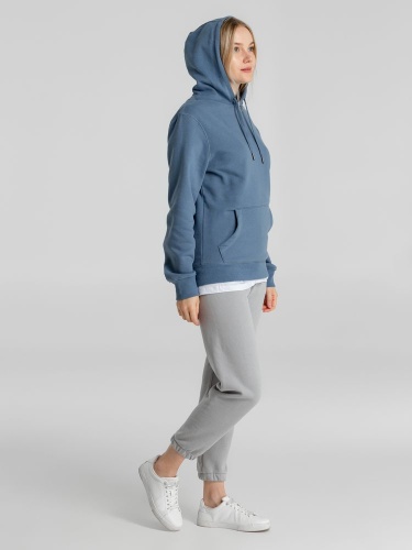 Толстовка с капюшоном унисекс King, серо-синяя фото 6 Толстовка с капюшоном унисекс King, серо-синяя фото 6