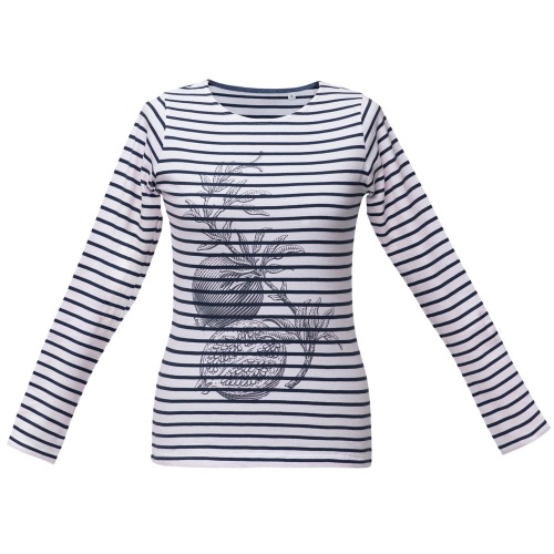 Футболка женская Grand Granat, белая с синим фото 3