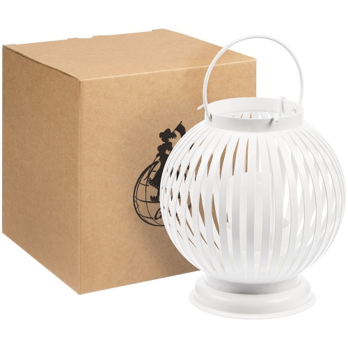 Интерьерный фонарь-подсвечник Villatic, средний, белый фото 7