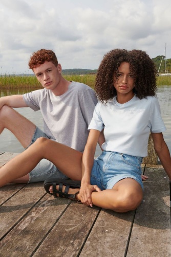 Футболка унисекс Tuner, светло-голубая фото 3