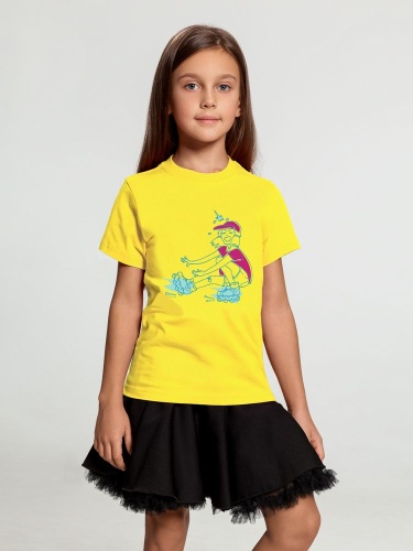 Футболка детская Roller Skates, желтая фото 4