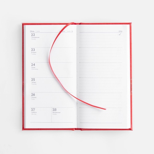 Еженедельник Baza, датированный, красный фото 5 Еженедельник Baza, датированный, красный фото 5