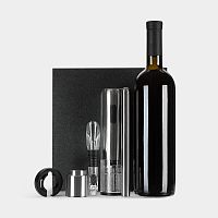 Винный набор Veritas, черный с серебристым