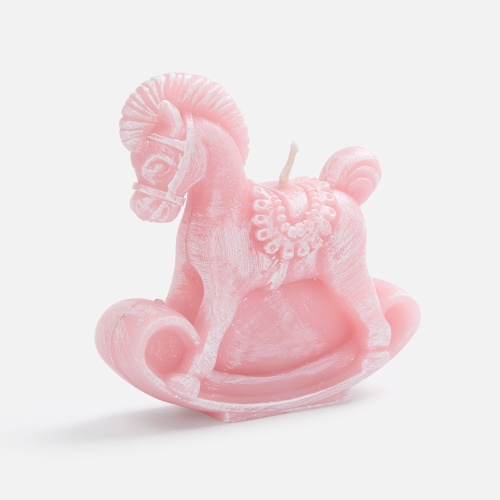 Свеча фигурная «Лошадка-качалка», розовая фото 2 Свеча фигурная «Лошадка-качалка», розовая фото 2