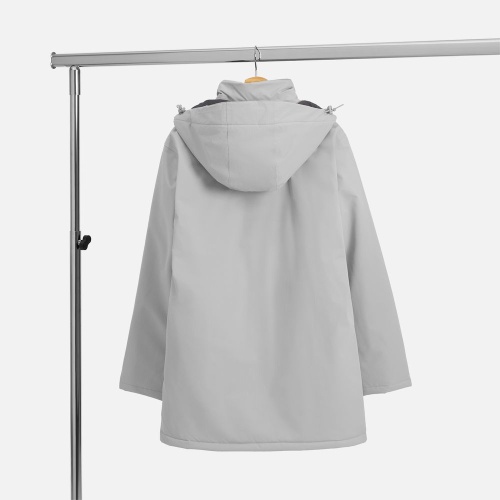 Куртка-парка унисекс Sfera, светло-серая фото 2 Куртка-парка унисекс Sfera, светло-серая фото 2