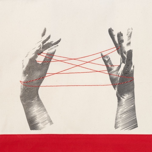 Холщовая сумка «Веревочки», красная фото 5