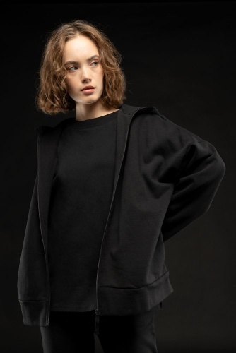 Футболка унисекс оверсайз T3, черная фото 2 Футболка унисекс оверсайз T3, черная фото 2