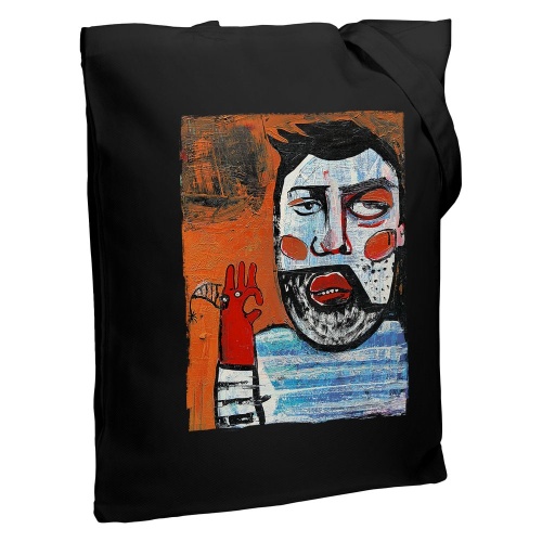 Холщовая сумка «У матросов нет вопросов», черная Холщовая сумка «У матросов нет вопросов», черная