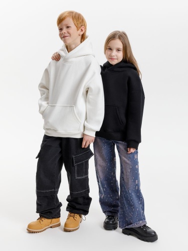 Худи детское оверсайз Junipero, молочное (белое) фото 4 Худи детское оверсайз Junipero, молочное (белое) фото 4