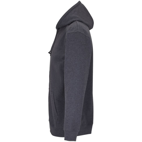 Толстовка унисекс Carter, черный меланж фото 2