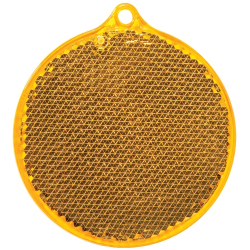 Пешеходный светоотражатель «Круг», оранжевый Пешеходный светоотражатель «Круг», оранжевый