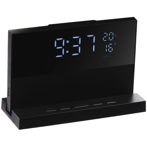 Зарядная станция с часами и подсветкой multiEnergy, черная Зарядная станция с часами и подсветкой multiEnergy, черная