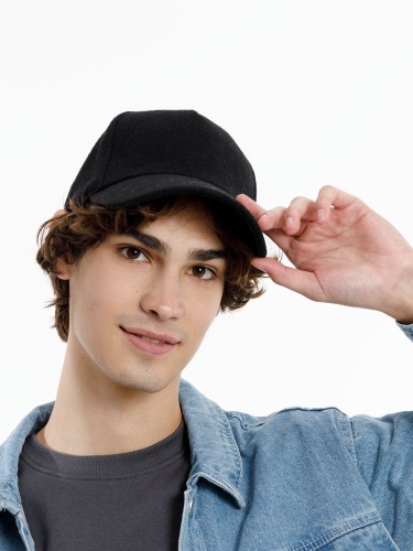 Бейсболка Woolridge, черная фото 4 Бейсболка Woolridge, черная фото 4