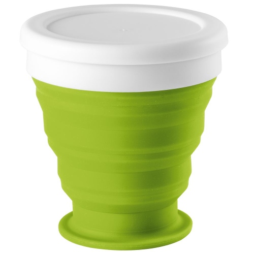 Складной стакан с крышкой Astrada, зеленое яблоко Складной стакан с крышкой Astrada, зеленое яблоко