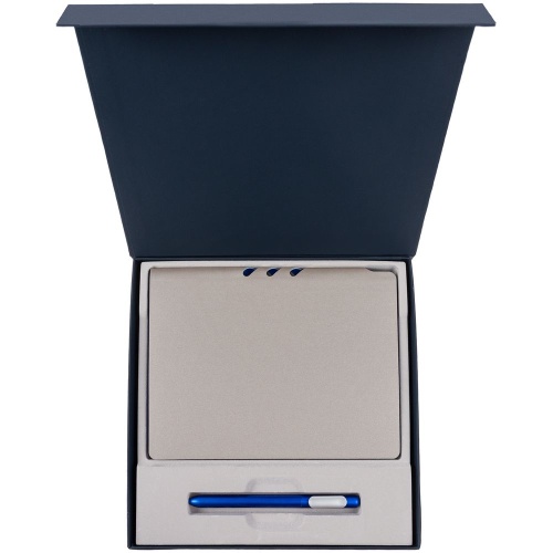 Коробка Memoria под ежедневник и ручку, синяя фото 3