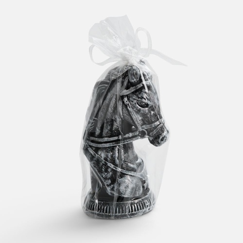 Свеча фигурная «Бюст лошади», серебристая фото 2 Свеча фигурная «Бюст лошади», серебристая фото 2