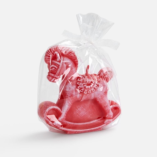 Свеча фигурная «Лошадка-качалка», красная фото 2