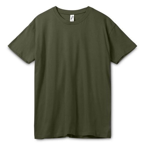 Футболка унисекс Regent 150, темный хаки фото 2