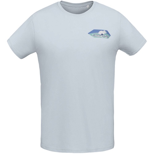 Футболка мужская «Мышка на севере», голубая Футболка мужская «Мышка на севере», голубая