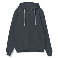 Толстовка на молнии с капюшоном Siverga, темно-серая (графит)